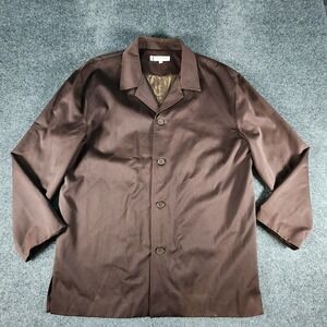Michael Irvin 88 Button-Up Jacket Men's L Brown Grandpa Dad Casual Dinner